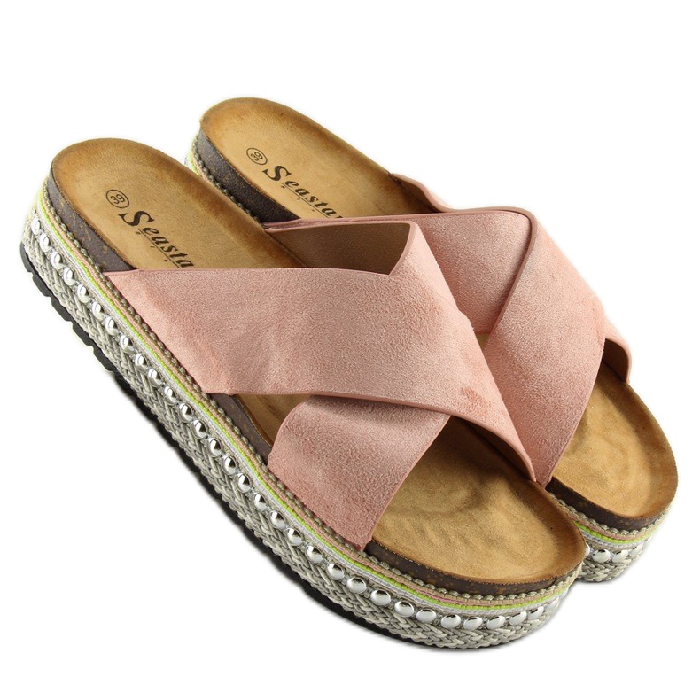 Pinkki Naisten vaaleanpunaiset tossut CK15P pinkki vaaleanpunainen 2