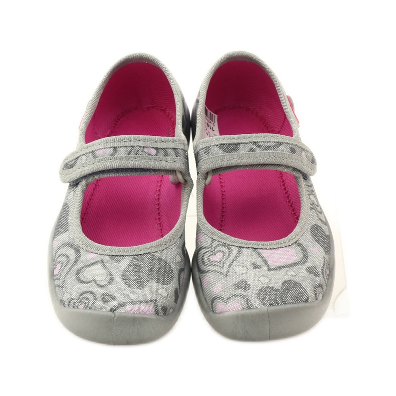 Ballerinat tossut sydämet Befado 114x284 vaaleanpunainen harmaa 4