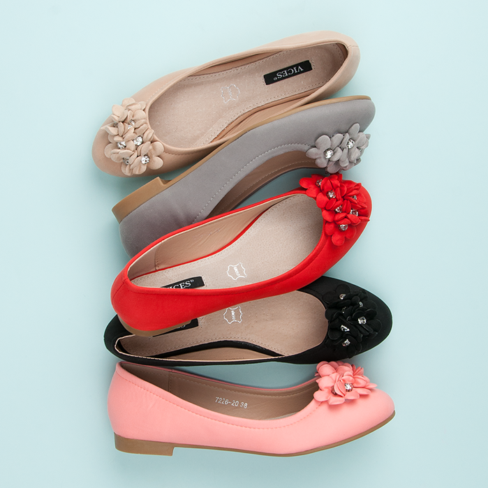 Vices Naisten balerinat kukilla musta 1