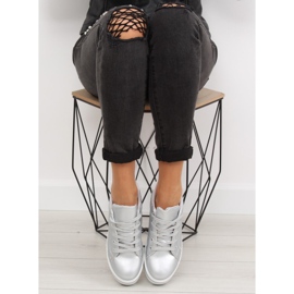 Hopeiset NB183P Hopeiset lenkkarit korkealla pohjalla harmaa 2