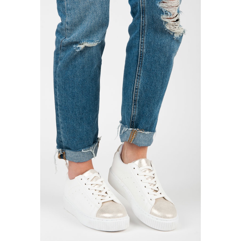 Sidotut käärmeprinttilenkkarit valkoinen 1 Sidotut käärmeprinttilenkkarit valkoinen 1