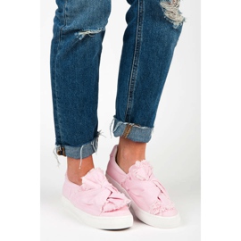 Slip-on lenkkarit rusetilla vaaleanpunainen 2