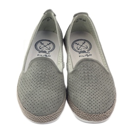 Filippo Grey Lords balerinat F 081 espadrillit harmaa 4