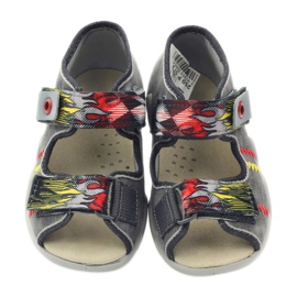 Befadon lasten tohvelit sandaalit nahka harmaa 4