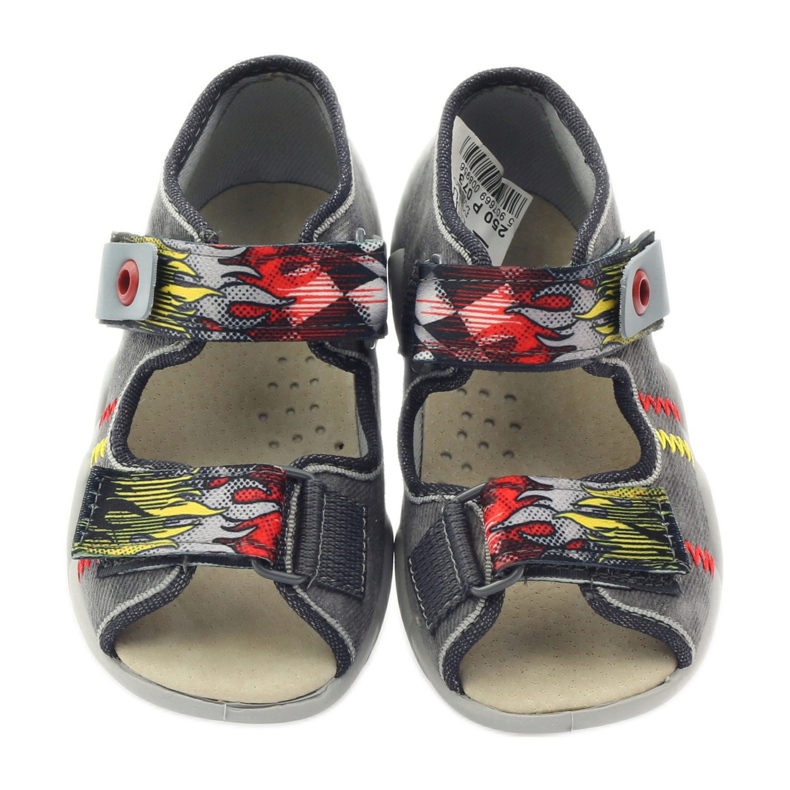 Befadon lasten tohvelit sandaalit nahka harmaa 4