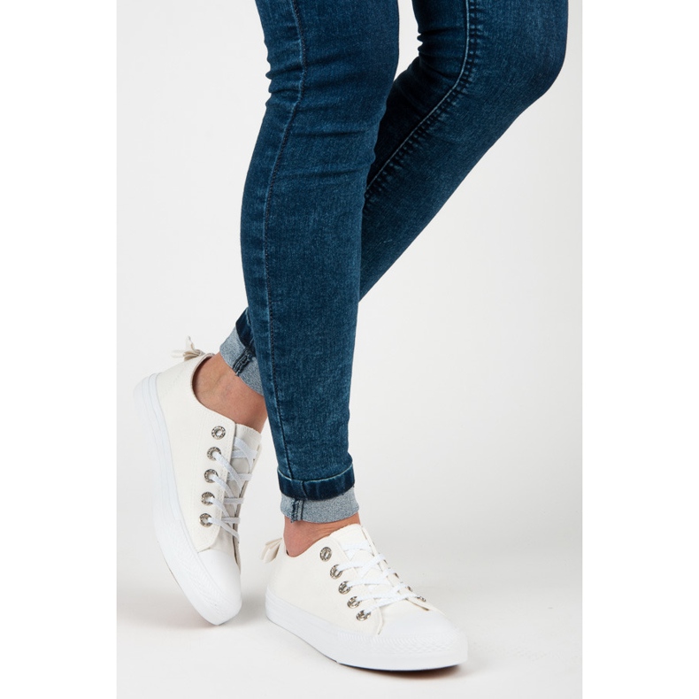 Valkoiset lenkkarit rusetilla valkoinen 2