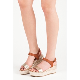 Seastar Wedge espadrillesandaalit keltainen ruskea 1 Seastar Wedge espadrillesandaalit keltainen ruskea 1