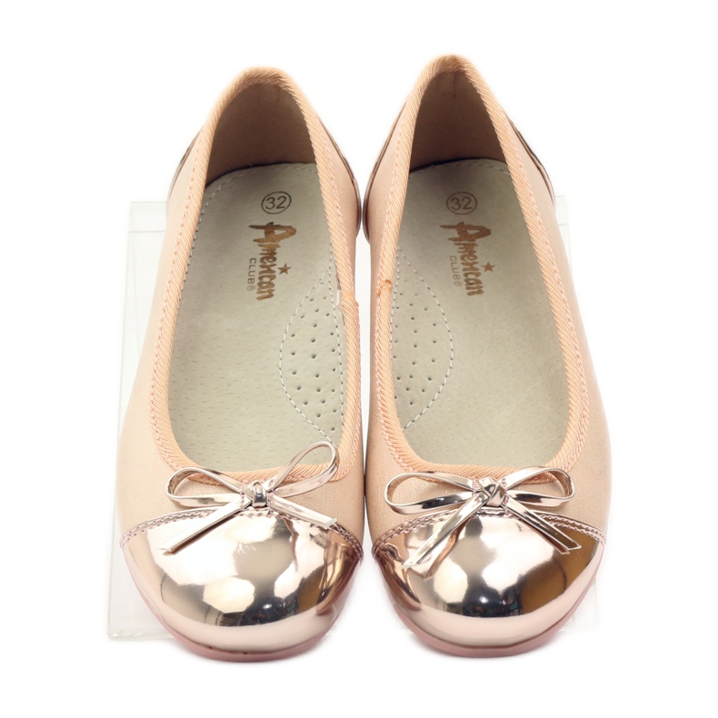 American Club Ballerinat pumppaavat amerikkalaisella jousella vaaleanpunainen keltainen valkoinen 4