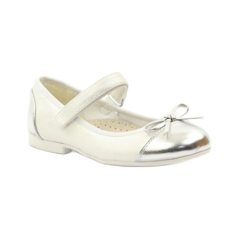 American Club Velcro ballerinapumput American 14297 harmaa valkoinen 1