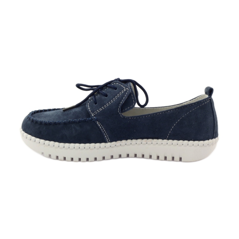 Nahkaiset Creepers-kengät Filippo 020 tummansininen 2
