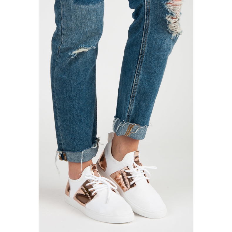 Naisten urheilulenkkarit valkoinen vaaleanpunainen 1