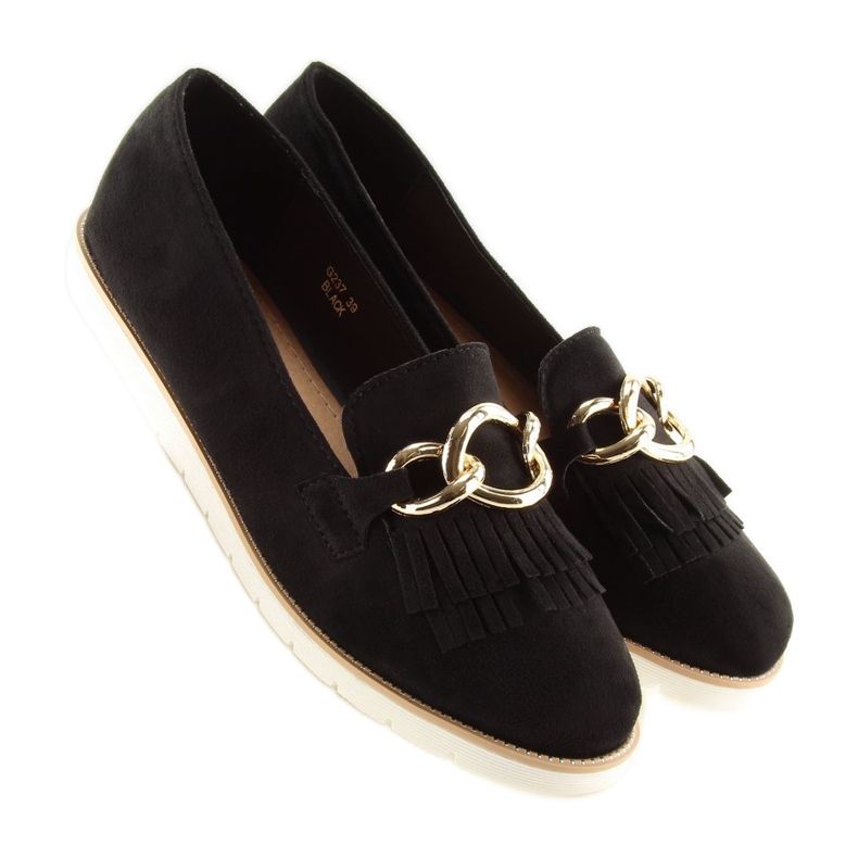 Musta Naisten mustat loaferit G237 musta 1