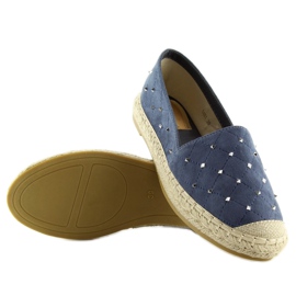 Espadrillit laivastonsinisilla 5481 sinisillä nappeilla tummansininen 1