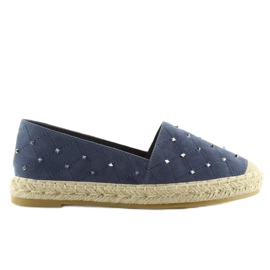 Espadrillit laivastonsinisilla 5481 sinisillä nappeilla tummansininen 2