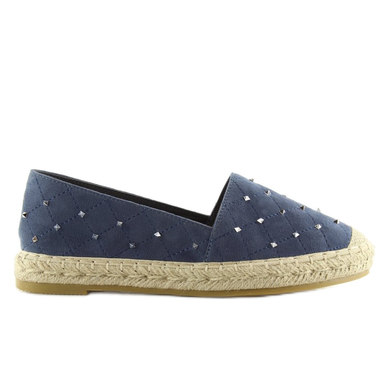 Espadrillit laivastonsinisilla 5481 sinisillä nappeilla tummansininen 2