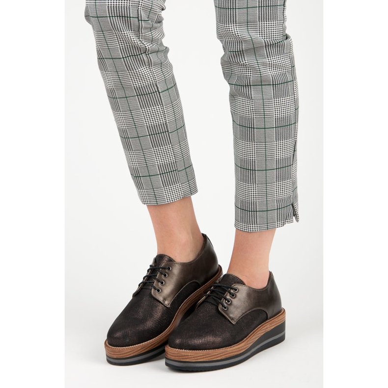 Kylie Tyylikkäät kiilakengät ruskea 1