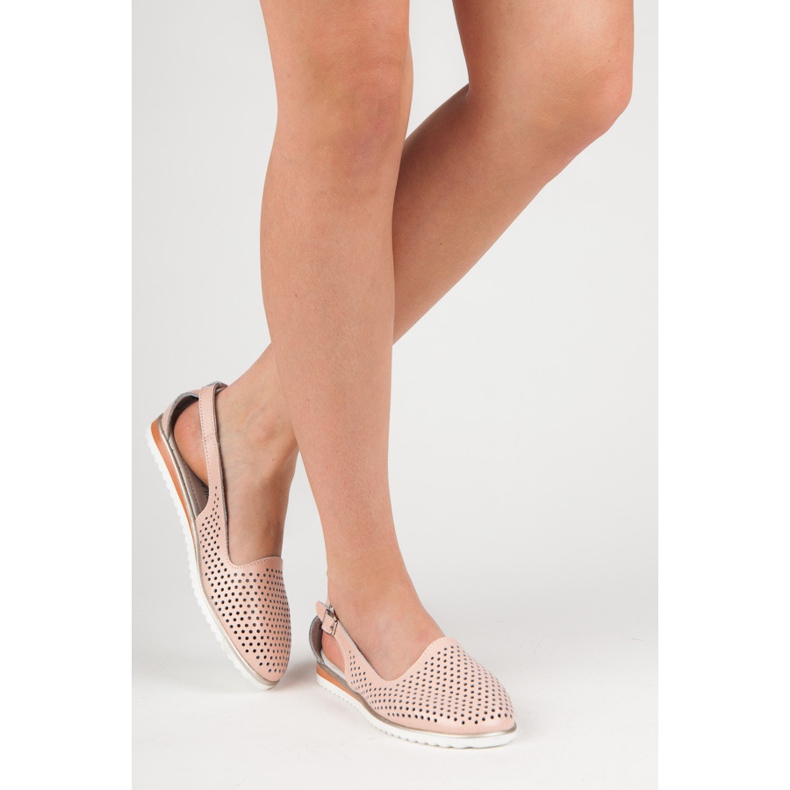 Harjatut vinceza-sandaalit vaaleanpunainen 1