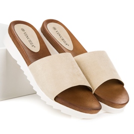 Beiget mokkanahkaiset vinceza-tossut 1