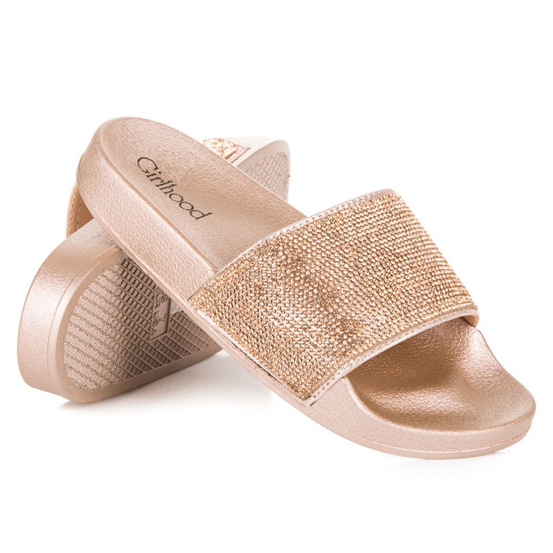 Girlhood Kultaiset tossut kristalleilla kultainen 2