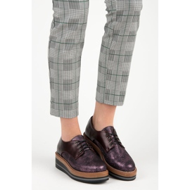 Kylie Tyylikkäät viininpunaiset kiilakengät punainen 1