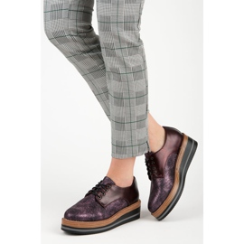 Kylie Tyylikkäät viininpunaiset kiilakengät punainen 2