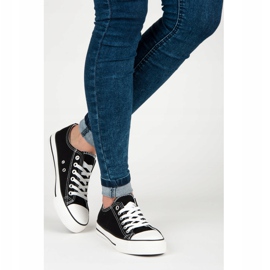 Naisten klassiset mustat sidotut lenkkarit 2 Naisten klassiset mustat sidotut lenkkarit 2