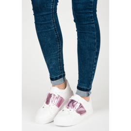 Valkoiset muotilenkkarit valkoinen violetti 1