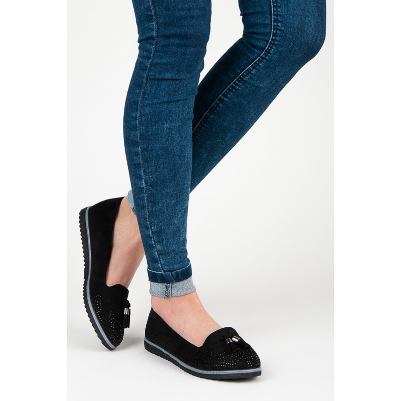 Muto Hapsuiset mokkanahkabalerinat musta 2