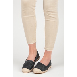 Bestelle Espadrillit glitterillä musta 1