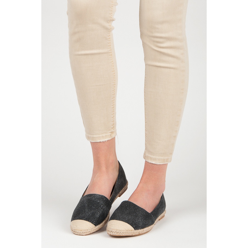 Bestelle Espadrillit glitterillä musta 1