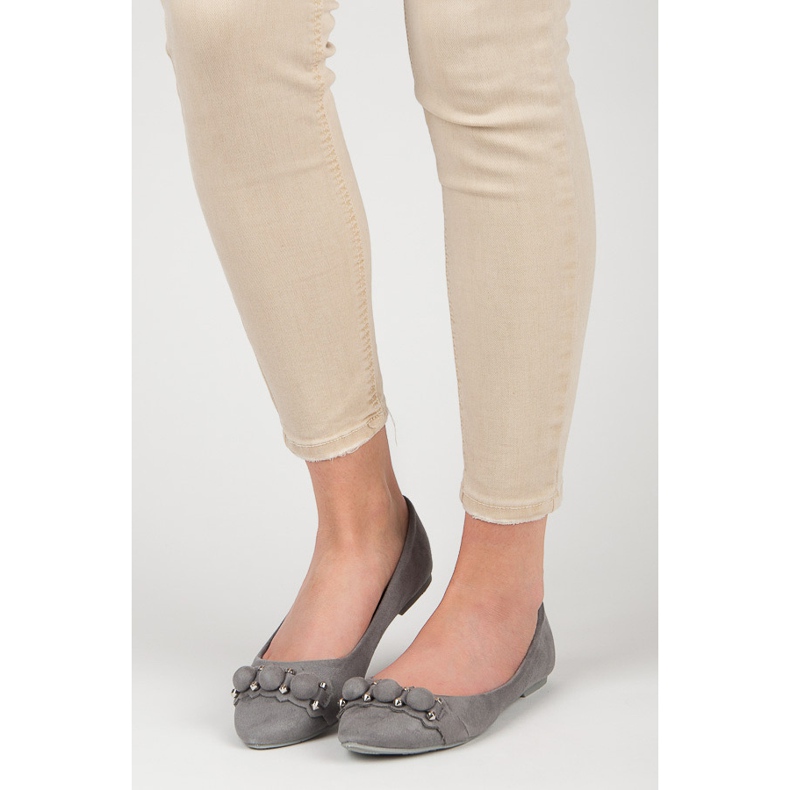 Seastar V-kaula-aukkoiset mokkanahkaballeriinat harmaa 1