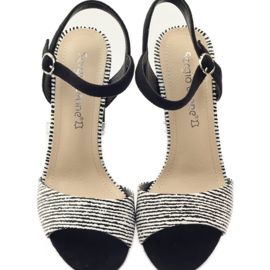 Sandaalit Sergio Leone 820 -tolppassa raidoilla valkoinen musta 4