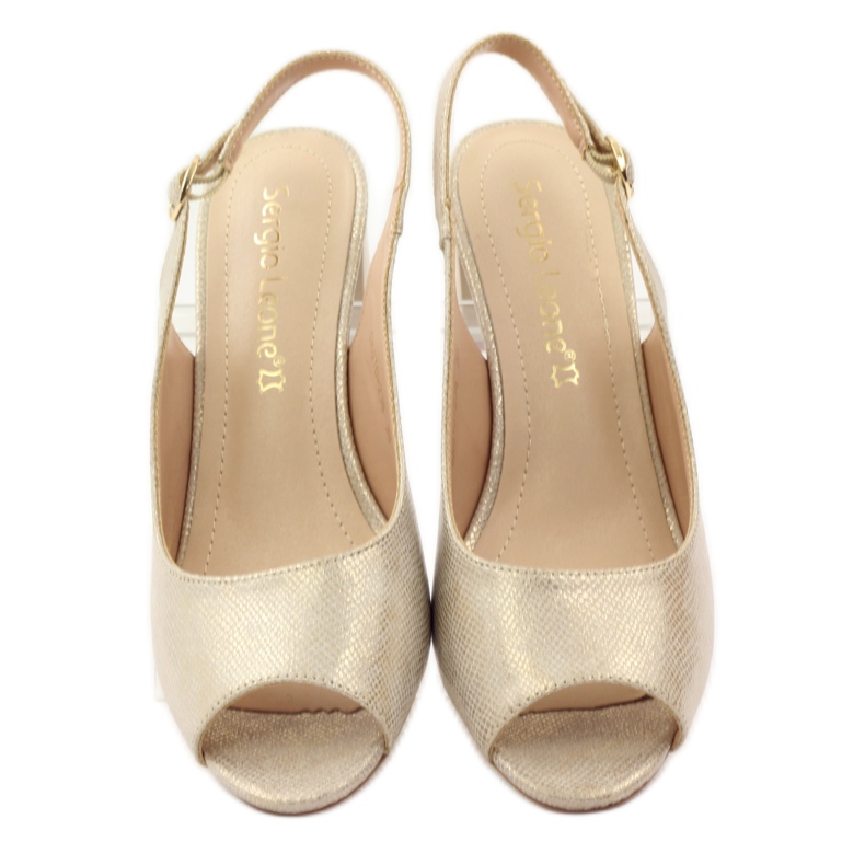 Sandaalit Sergio Leone 810 pylväässä keltainen ruskea 4