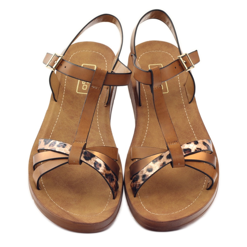 Filippo Panther naisten sandaalit wz 103 ruskea keltainen 4