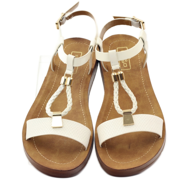 Filippo Naisten sandaalit wz 104 valkoiset keltainen valkoinen 4