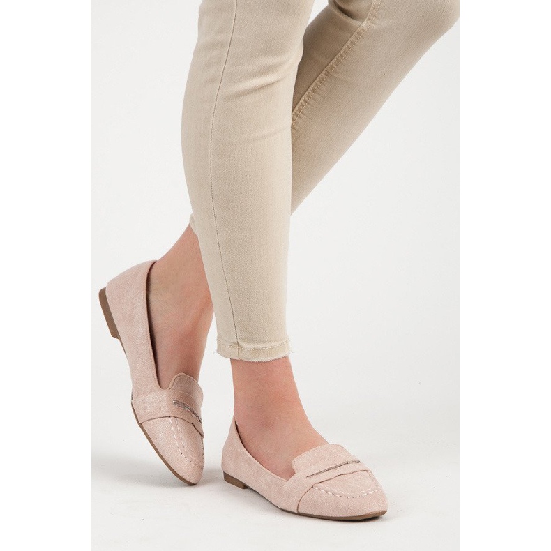 Small Swan Mokkanahkaiset kimaltelevat vaaleanpunainen 2