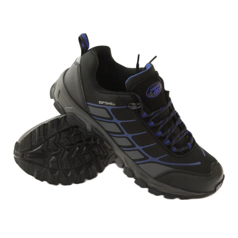 Atletico vaellus urheilu softshell musta sininen harmaa 3