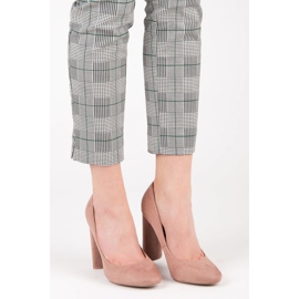 Ideal Shoes Tyylikkäät pumput pylväässä vaaleanpunainen 1