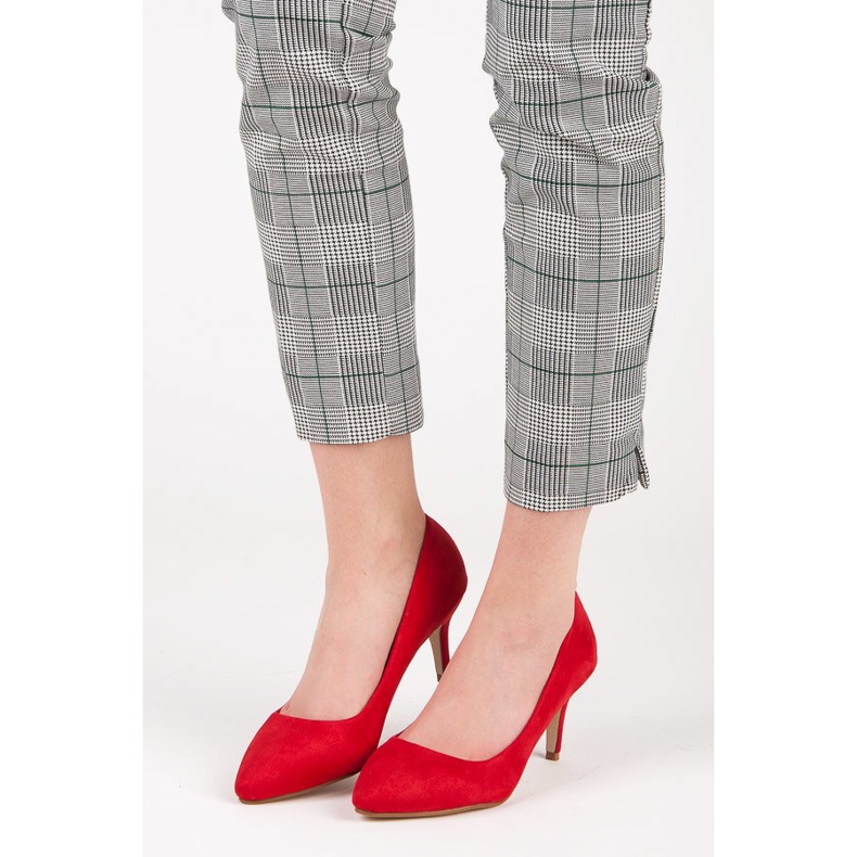 Mokkakorkoiset pumput punainen 1