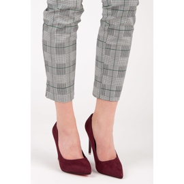 Kastanjanruskeat korkokengät punainen 1