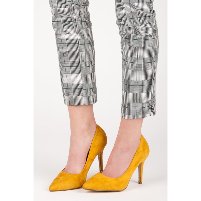 Keltaiset mokkanahkakorkokengät keltainen 2 Keltaiset mokkanahkakorkokengät keltainen 2