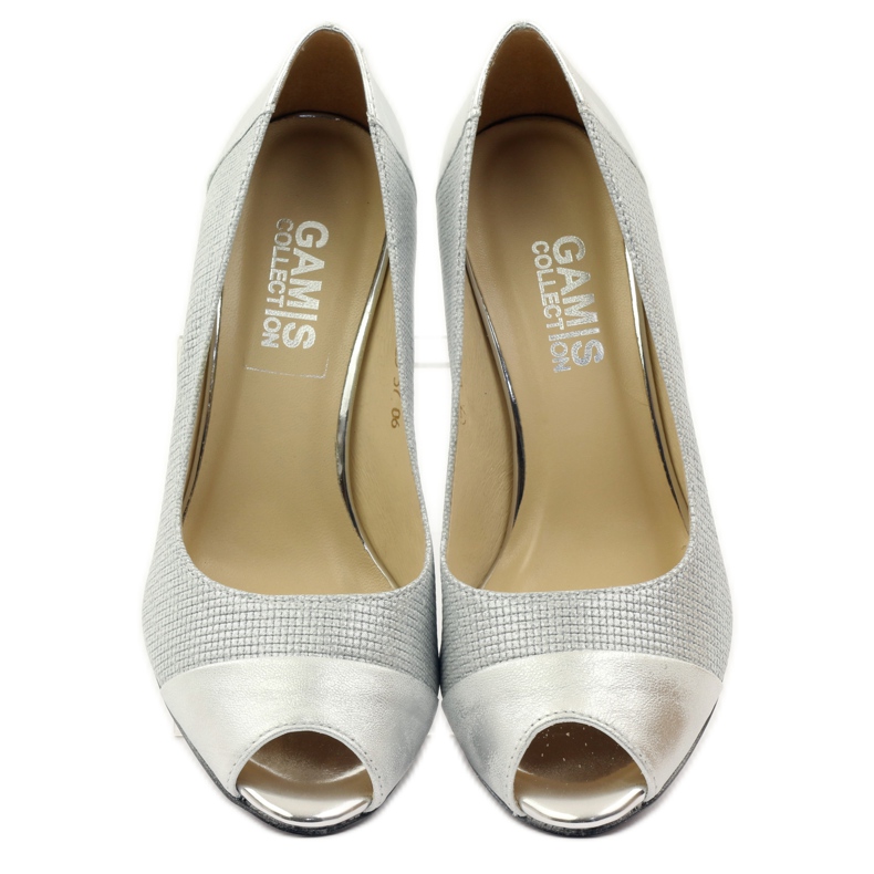 Naisten pumput Gamis 1525 hopea harmaa 4
