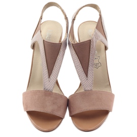 M.Daszyński Nahkasandaalit Daszyński pinkki vaaleanpunainen 4