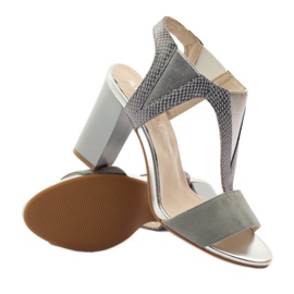 M.Daszyński Nahkasandaalit Daszyński harmaa 3