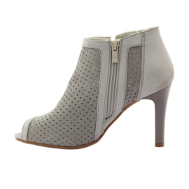 M.Daszyński Harjakattoiset saappaat, joissa Daszyński-nahkaosa harmaa 2