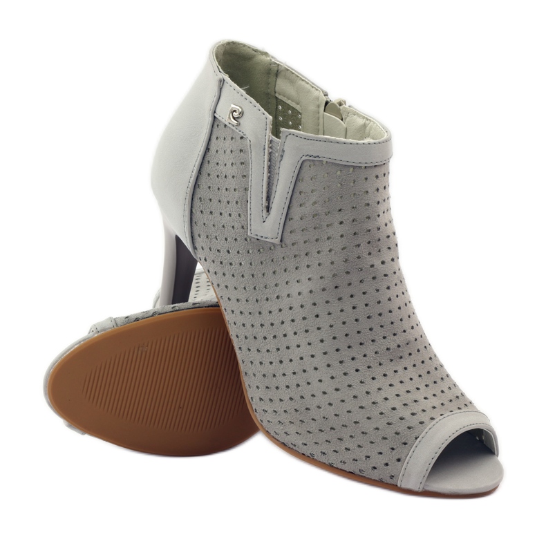 M.Daszyński Harjakattoiset saappaat, joissa Daszyński-nahkaosa harmaa 3