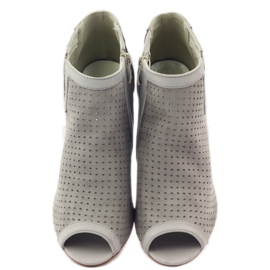 M.Daszyński Harjakattoiset saappaat, joissa Daszyński-nahkaosa harmaa 4