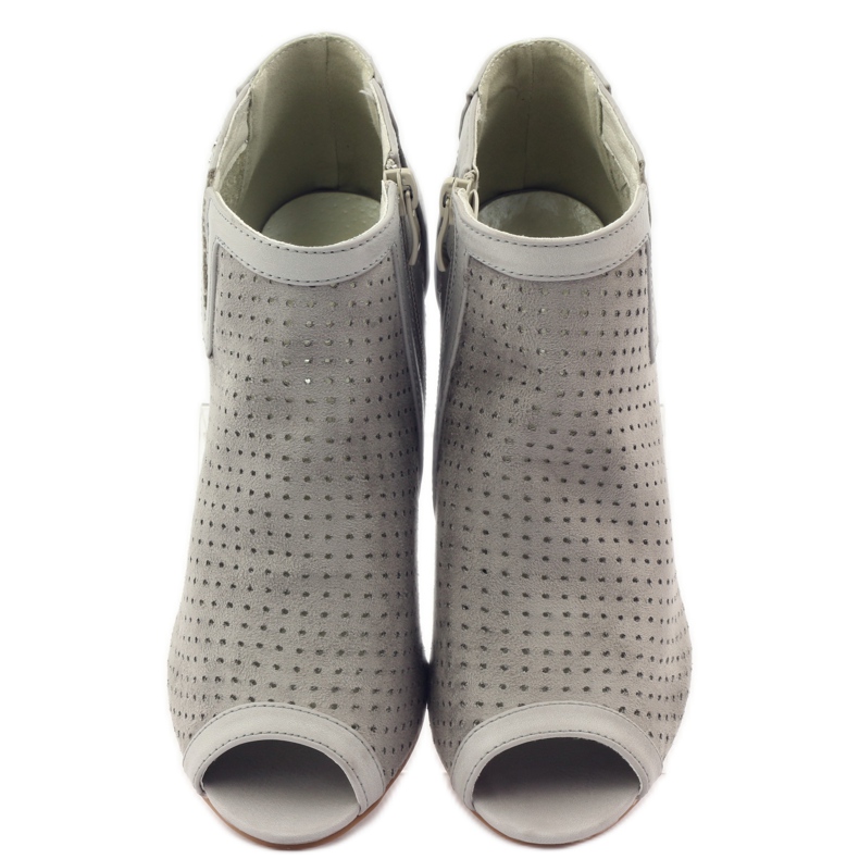 M.Daszyński Harjakattoiset saappaat, joissa Daszyński-nahkaosa harmaa 4