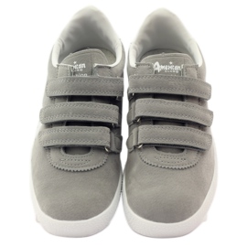 American Club Urheilullinen amerikkalainen nahkaverhoilu harmaa valkoinen 4