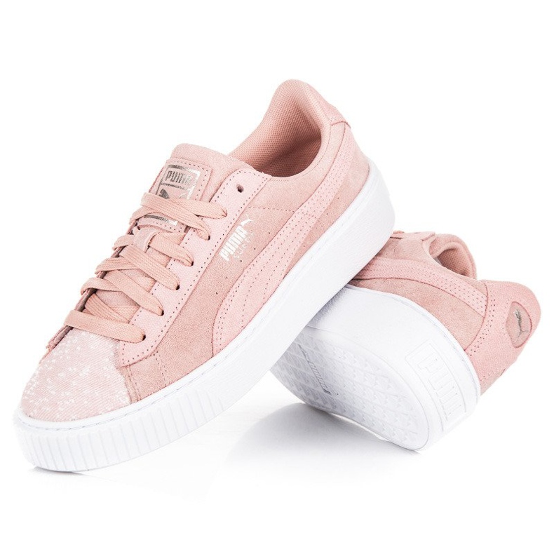 Puma Suede Platform Pebble WN`S vaaleanpunainen 2